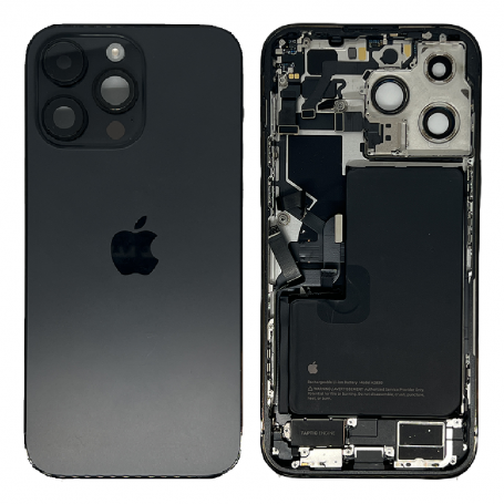 Back Cover Housing iPhone 14 Pro Max with Battery Space Black eSIM US (Original Disassembled) - Grade AB