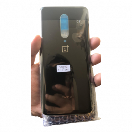 Vitre arrière OnePlus 7T Pro Noir - Avec logo + Adhesif