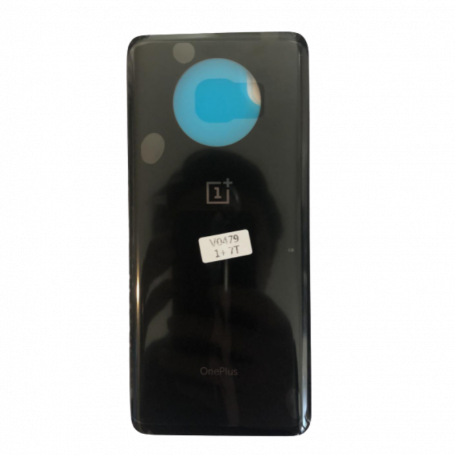 Vitre arrière OnePlus 7T Noir - Avec logo + Adhesif