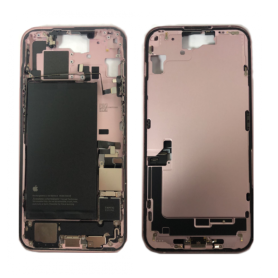 Smartphone Frame - iPhone 16 Plus Rear Frame without Rear Glass without Battery Titanium Sand eSIM US (Original Dismantled) Grad