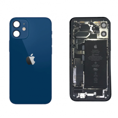 Châssis Complet iPhone 12 Mini Bleu - Connecteur de Charge + Batterie (Origine Demonté) Grade AB