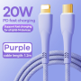 Câble Type-C / Lightning Tressé 20W Remax RC-C063 - 1.2M - Violet