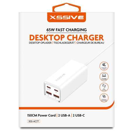 XSSIVE XSS-AC77 Desktop Charger 65W Fast Charging