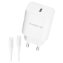 Chargeur Rapide Type-C 25W + Câble USB-C/USB-C XSSIVE XSS-AC66NW CC