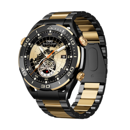 Montre Connectée REMAX WATCH17 1.53" Noir et Or - 260mAh - 2 Bracelets - Assistant Vocal - IP67 - Achat en Ligne