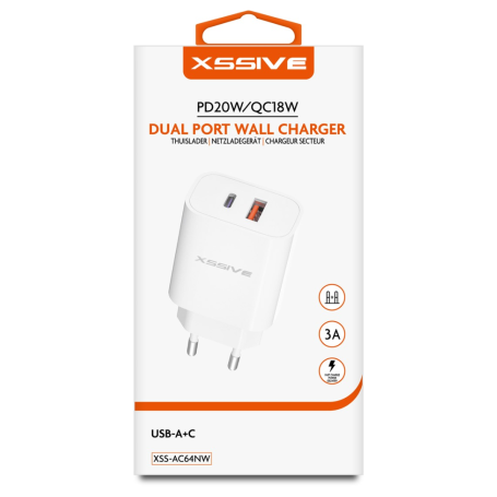 Chargeur USB-A/C PD20W/QC18W XSSIVE XSS-AC64NW