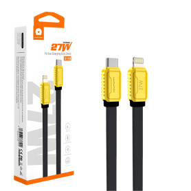 27W Yellow Braided USB-C Lightning Cable X199 WUW – Fast Charging Durable Nylon Cord