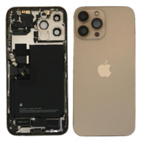 Buy Back Cover Housing for iPhone 13 Pro Max Gold with Original Charging Connector & Battery Grade AB