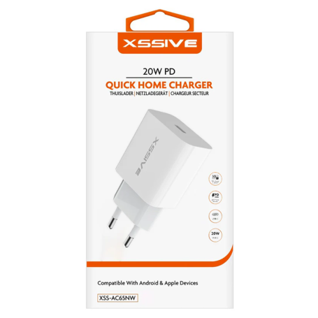 Chargeur Rapide USB-C 20W XSSIVE XSS-AC65NW