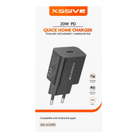 Chargeur Rapide USB-C 20W XSSIVE XSS-AC65PD