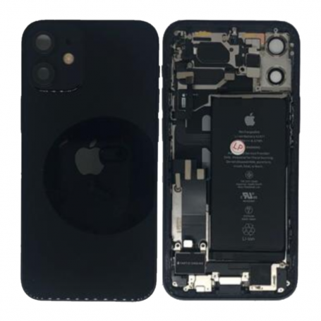 Châssis Complet iPhone 12 Mini Noir - Connecteur de Charge + Batterie (Origine Demonté) Grade AB
