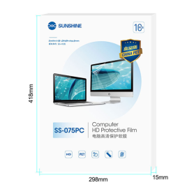 Film Hydrogel HD SUNSHINE SS-075PC 16'' pour Ordinateur Portable - Pack de 10 | Protection Écran de Qualité