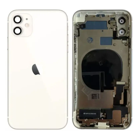 Back Cover Housing iPhone 11 White - Charging Connector without Battery (Original Disassembled) Grade AB