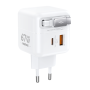 Chargeur GaN avec Câble Télescopique USB-C 67W REMAX CA01(ACC67W) - EU - Blanc