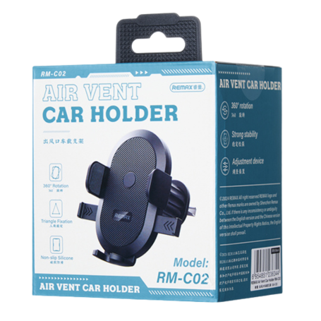Support de Téléphone Voiture REMAX RM-C02 - Rotation 360° – Antidérapant – Noir