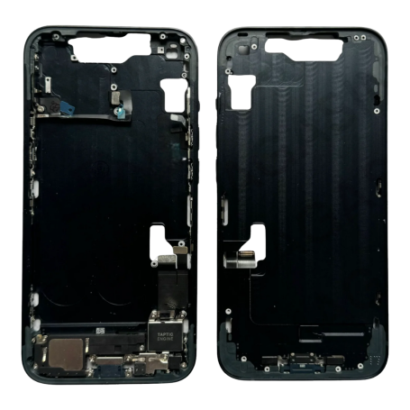 Châssis iPhone 14 Noir - Connecteur de Charge Sans Batterie sans Vitre Arrière (Origine Demonté) - Grade AB