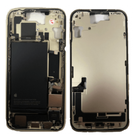 Châssis iPhone 14 Jaune avec Batterie sans Vitre Arrière (Origine Demonté) Grade AB
