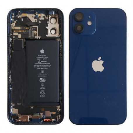 Châssis Complet iPhone 12 Bleu - Connecteur de Charge sans Batterie (Origine Demonté) Grade AB
