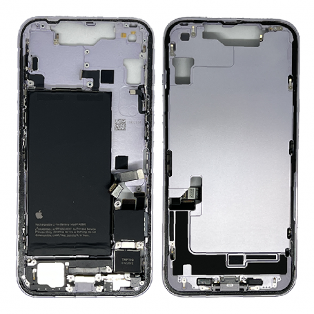 Châssis iPhone 14 Plus Violet sans Vitre Arrière avec Batterie (Origine Demonté) - Grade B