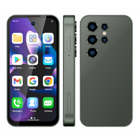 Mini Smartphone Android S25 - Compact & Puissant - 3G, 2 Go RAM, 16 Go Stockage - Écran 3" Gris Neuf