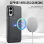 Coque De Protection En Cuir Avec Magsafe Pour Samsung
