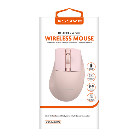 Souris sans fil XSSIVE XSS-MS4RG - Or Rose