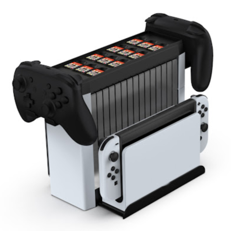 Support de rangement pour interrupteurs pour Switch Dobe TNS-19051B - Noir/Blanc