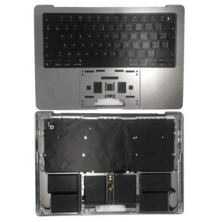 Châssis Complet Apple MacBook Pro 14″ Gris Sidéral A2442 - Châssis + Batterie + Clavier QWERTY - Grade AB