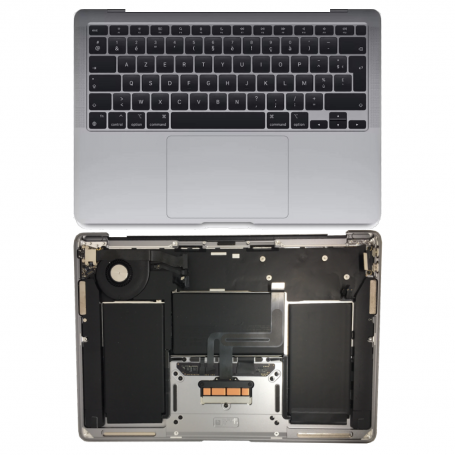 Châssis Complet Apple MacBook Air 13 ″ Gris A2179 - Châssis + Batterie + Tactile + Clavier QWERTY - Grade A