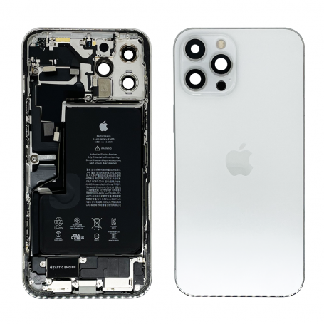 Châssis Complet iPhone 12 Pro Max Blanc - Connecteur de Charge + Batterie (Origine Demonté) Grade AB
