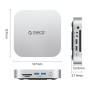 Station d'accueil ORICO MiniLink 9-en-1 avec boîtier SSD M.2 pour Mac mini 2024