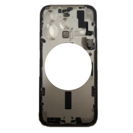 Châssis iPhone 15 Pro Titane Bleu sans Vitre Arrière sans Batterie (Original Demonté) Grade AB