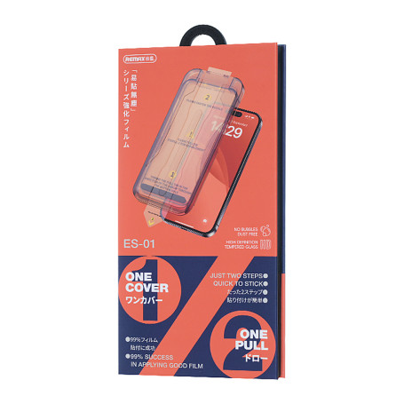 9H Tempered Glass Protector with Auto Installation Kit for iPhone 15-17 Series - REMAX ES-01
