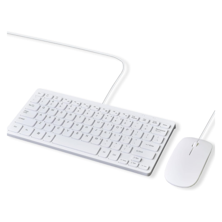 Set Mini Clavier et Souris filaire KM800-C - QWERTY - Blanc - Neuf