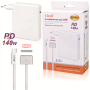 Kit chargeur pour Macbook Magsafe 3 140 W LinQ PD9081