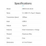 Adaptateur USB vers Type-C AH-AC10 ORICO