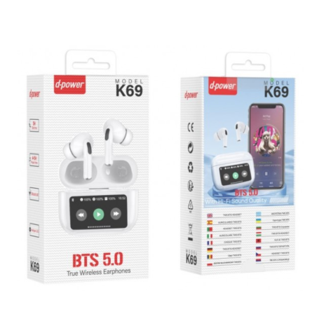 Headphone wireless K69 with LCD