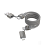 Cable Devia Ultra 2 60W 1.2M 4-in-1 Multi-Function Woven Magnetic - Titanium