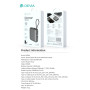 Power Bank avec câble intégré -DEVIA Ultra1 PD 35W - 10000mAh - Gris