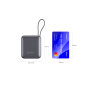 Power Bank with integrated cable - DEVIA Ultra1 PD 35W - 10000mAh - Grey