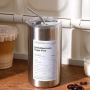 600ML Insulated Stainless Steel Water Bottle with Straw - Stainless Steel Color