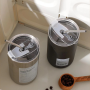 600ML Insulated Stainless Steel Water Bottle with Straw - Grey