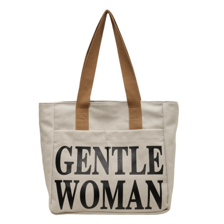 Sac à bandoulière en toile 33*41*12cm - Gris Noir