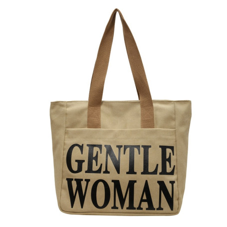 Sac à bandoulière en toile 33*41*12cm - Kaki Noir