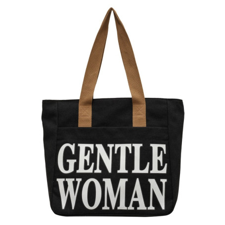 Canvas Shoulder Bag 33*41*12cm - Black White