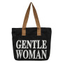 Canvas Shoulder Bag 33*41*12cm - Black White