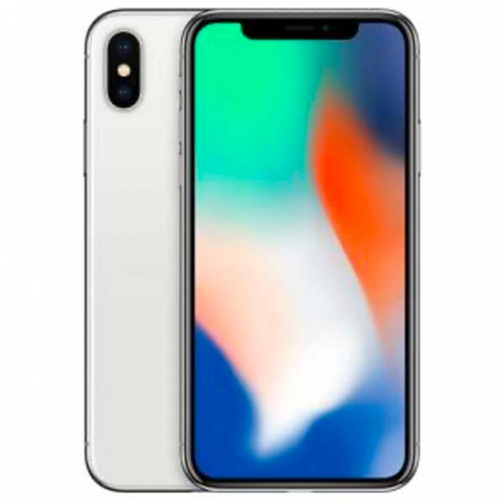 iPhone X 64 Go Argent - Grade B (Batterie reconditionnée) avec boîte et accessoires