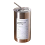 Bouteille d'eau en acier inoxydable isotherme avec paille en acier inoxydable 600ML - Couleur acier inoxydable