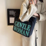 Canvas Shoulder Bag 33*41*12cm - Black Green