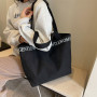 Canvas shoulder bag 33*44*13cm - Black
